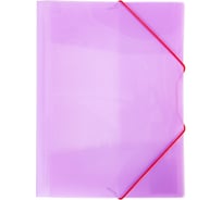 Пластиковая папка Hatber А4 на резинке LINE 400 мкм Фиолетовая полупрозрачная, 35шт. 037168