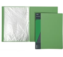 Пластиковая папка Hatber 20 вкладышей А4 корешок 14 мм STANDARD 600 мкм Зеленая, 40шт. 038454