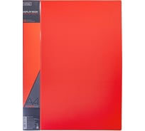 Пластиковая папка Hatber 20 вкладышей А4 корешок 14 мм STANDARD 600 мкм Красная, 40шт. 038456