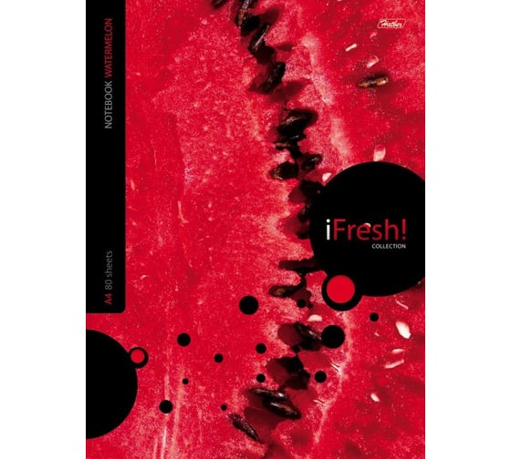 Пластиковая папка Hatber HD А4 с металлическим прижимом корешок 14 мм -IFRESH-арбуз- , 35шт. 028298 1