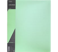 Пластиковая папка Hatber на 4-х кольцах А4 корешок 40 мм DIAMOND полупрозрачная 700 мкм Зеленая, 12шт. 038407