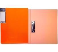 Пластиковая папка Hatber HD А4 с металлическим прижимом корешок 17 мм DIAMOND NEON 700 мкм Оранжевая, 30шт. 035343