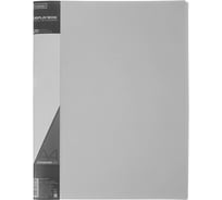 Пластиковая папка Hatber 20 вкладышей А4 корешок 14 мм STANDARD 600 мкм Серая, 40шт. 038457