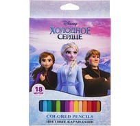 Цветные карандаши Hatber VK 18 цв., Холодное сердце DISNEY 8шт. в упаковке 057421