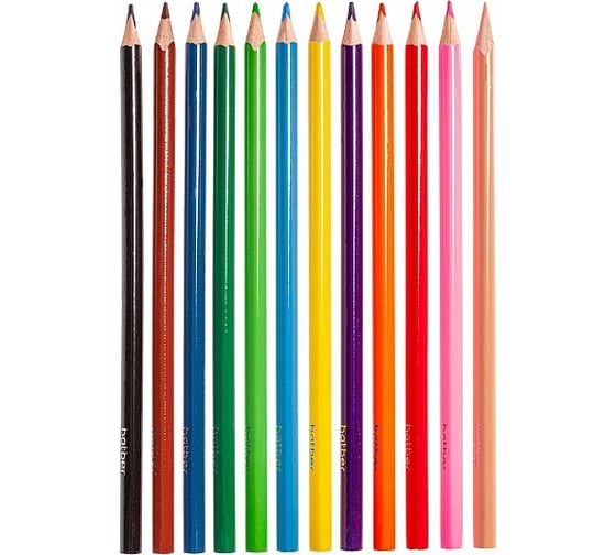 Цветные карандаши Hatber трехгранный корпус, 12 цв., COLORA 063837
