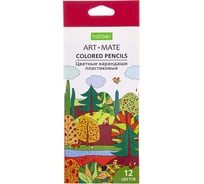 Цветные карандаши Hatber ECO пластиковые, 12 цв., ART-Mate 068177