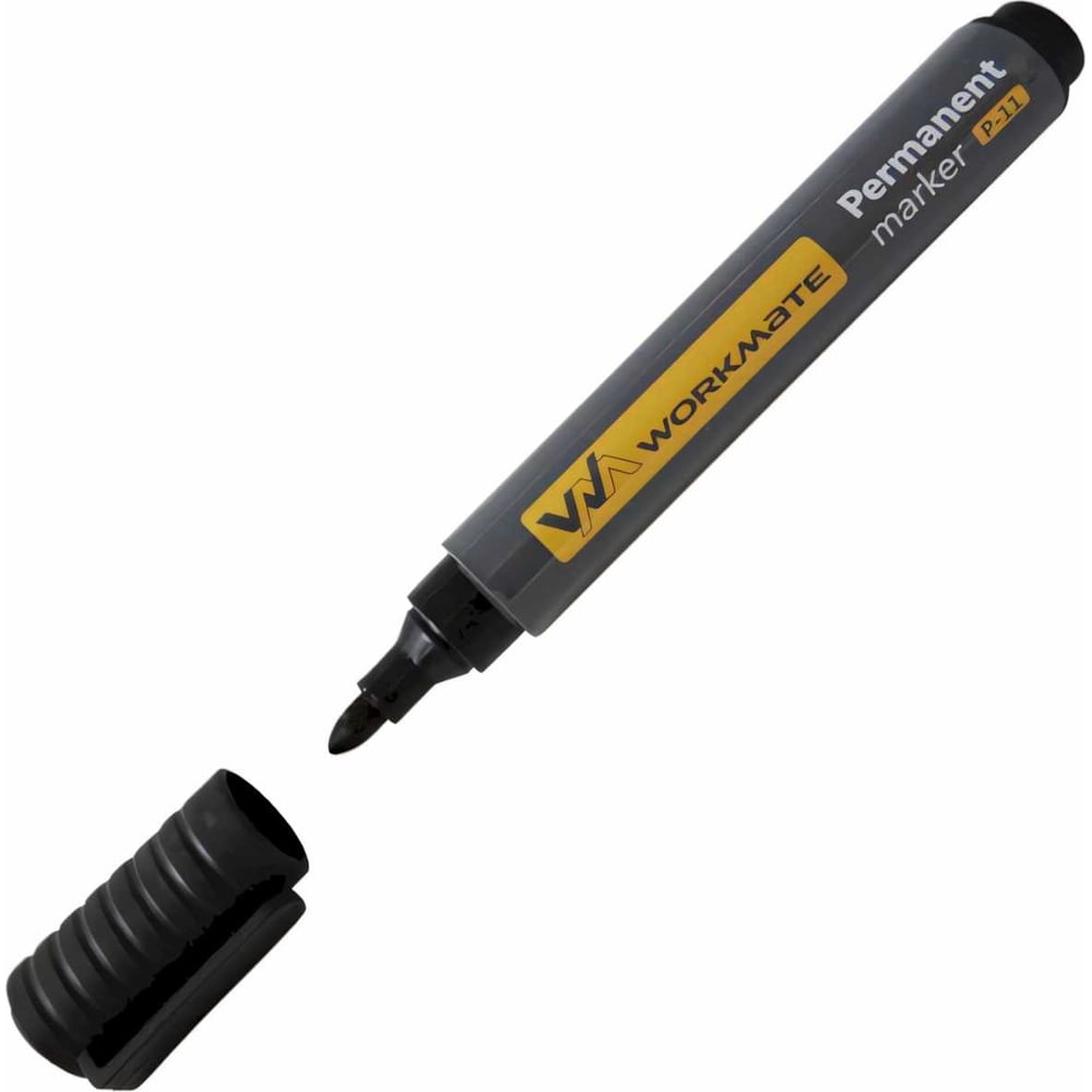 ПерманентныймаркерWORKMATEp-11,чёрный,пулевидный,2-4мм14-1578