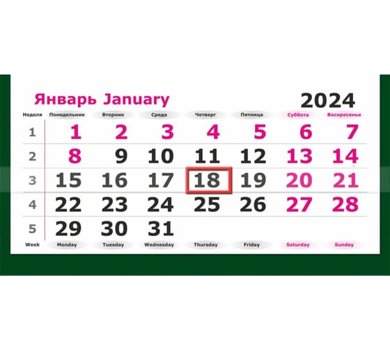 Настенный календарь Attache 3-х блочный 2024, 305x697, тукан, 3 спираль, 80 г/кв. м 1771898