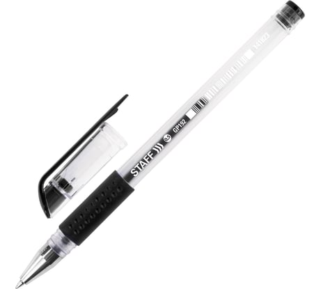 Гелевая ручка Staff everyday gp-192, черная, 12 штук, линия письма 0,35 мм, с грипом 880216