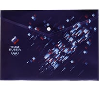 Пластиковая папка-конверт на кнопке Hatber А4 Команда России, 10шт. 049931