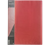 Пластиковая папка Hatber 30 вкладышей А4 корешок 17 мм DIAMOND 700 мкм Красная полупрозрачная, 30шт. 038388