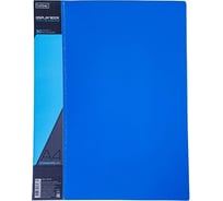 Пластиковая папка Hatber 30 вкладышей А4 корешок 17 мм STANDARD 600 мкм Синяя, 30шт. 038460