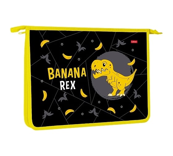 Папка для тетрадей Hatber пластиковая, А4, 245x340x40 мм, на молнии, Banana-Rex, 12 шт. 073761 1