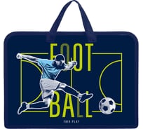 Папка для тетрадей Hatber пластиковая, А4, с ручками, 245x340x70 мм, на молнии, FOOTBALL, 24 шт. 078990