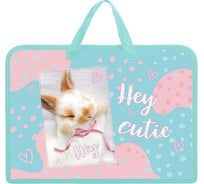 Папка для тетрадей Hatber пластиковая, А4, с ручками, 245x340x35 мм, на молнии, Ушастик, 24 шт. 078972