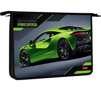 Папка для тетрадей Hatber пластиковая, А4, 2 отделения, 240x340x75 мм, на молнии, За рулем, 12 шт. 079283