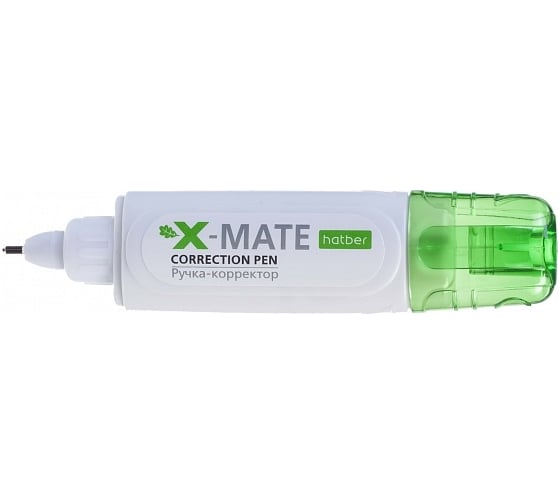 Ручка-корректор Hatber X-Mate 10 мл, с металлическим наконечником, с колпачком и клипом, 24 шт. 071175