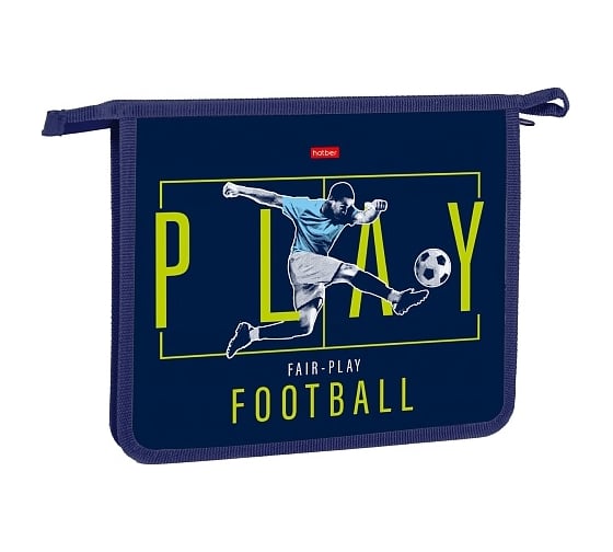 Папка для тетрадей Hatber пластиковая, А5, 205x240x40 мм, на молнии, FOOTBALL, 12 шт. 079436 1