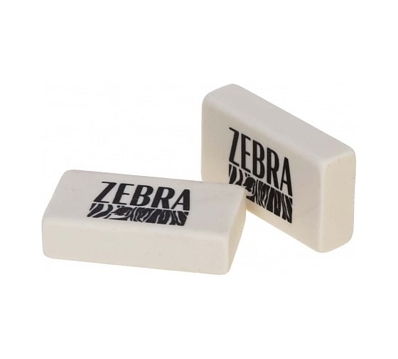 Ластик Hatber из термопластичной резины, Zebra, 32x18x8 мм, 60 шт. 039429