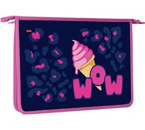 Папка для тетрадей Hatber пластиковая, А4, 245x340x40 мм, на молнии, Вау!, 12 шт. 079271