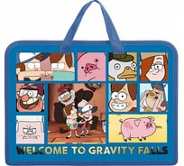 Папка для тетрадей Hatber пластиковая, А4, с ручками, 245x340x70 мм, на молнии, Гравити Фолз-DISNEY, 24 шт. 078986