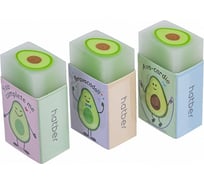 Ластик Hatber PVC, Avocado, прямоугольный, 30 шт. 067947