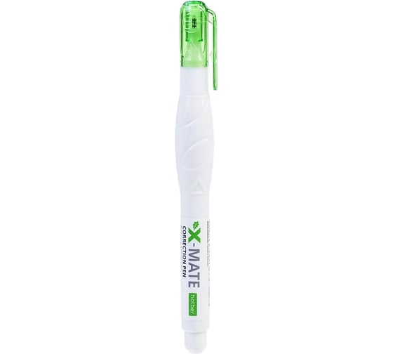 Ручка-корректор Hatber X-Mate 5 мл, с металлическим наконечником, с колпачком и клипом, 12 шт. 071177 1