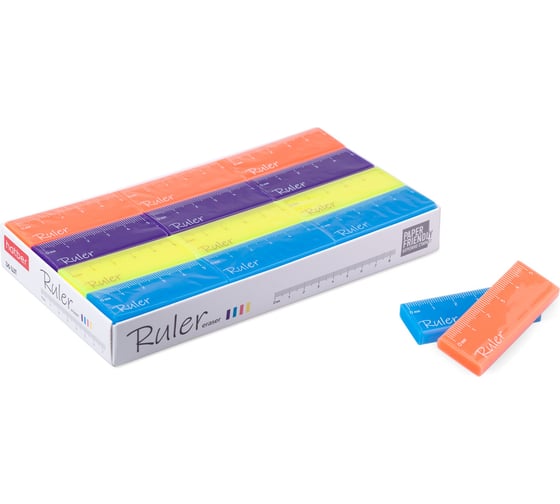Ластик Hatber PVC, Ruler, 36 шт. 059371 1