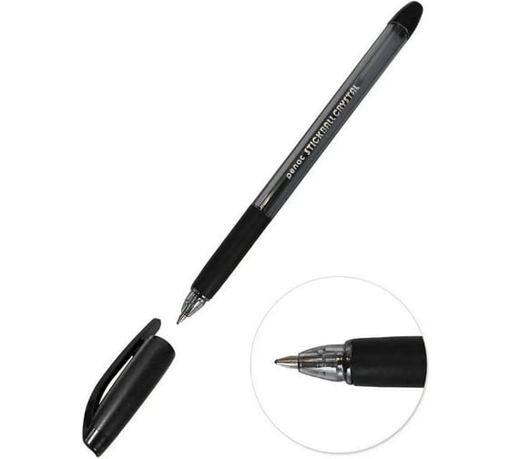Шариковая ручка Penac stick ball crystal 0.7мм, черная, 4 шт BA3402-06/4B