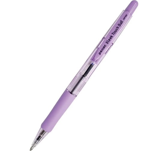 Шариковая автоматическая ручка Penac sleek touch pastel 1мм, синяя, корпус ассорти, 5шт BA1304-ASS/5B