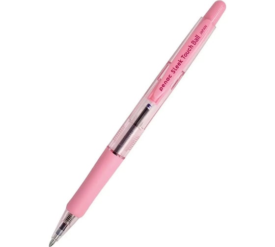 Шариковая автоматическая ручка Penac sleek touch pastel 1мм, синяя, корпус ассорти, 5шт BA1304-ASS/5B