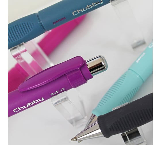 Шариковая автоматическая ручка Penac chubby 1.0мм синяя, корпус бирюзово-синий BP0410-TQ/B