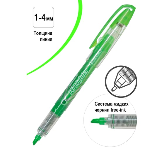 Текстовыделитель Penac hi lighter зеленый, в блистере HL0101-21/B