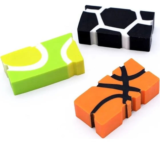 Ластик Flexoffice colokit goal, ассорти, 3 шт, в блистер TP-E024/3B
