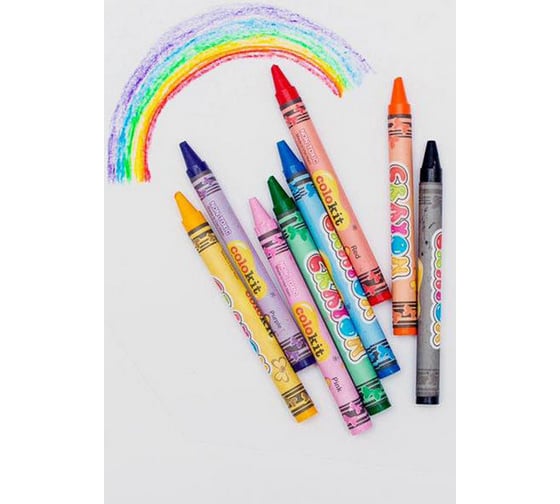 Восковые мелки Flexoffice colokit 24 цвета CR-C026