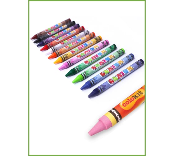Восковые мелки Flexoffice colokit 12 цветов, дизайн машина CR-C022