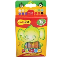 Восковые мелки Flexoffice colokit 16 цветов CR-C025