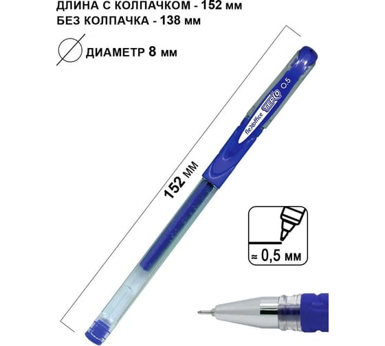 Гелевая ручка Flexoffice tepco синяя, 1 шт FO-GEL08/41-B