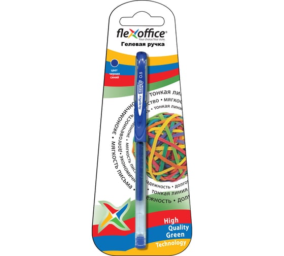 Гелевая ручка Flexoffice tepco синяя, 1 шт FO-GEL08/41-B 1
