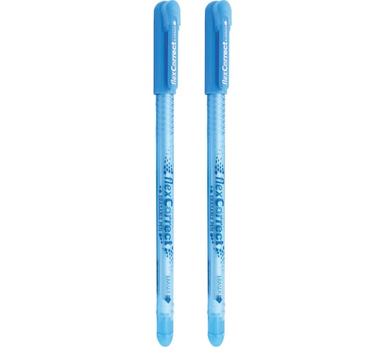 Гелевая ручка Flexoffice пиши-стирай, черная, с ластиком, 2 шт FO-GELE002 BLUE/2B