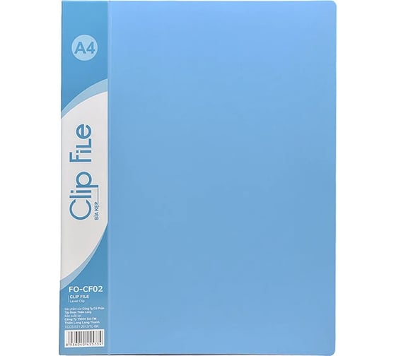 Папка с зажимом и карманом Flexoffice а4, голубая FO-CF02 LIGHT BLUE 1