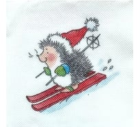 Бумажные салфетки EUROHOUSE 24х24 см, 1-слойные, ежик-лыжник, 40 шт/desna design 57834
