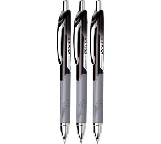 Гелевая ручка Flexoffice bizner bosger черная, 3 шт. BIZ-GEL23 BLACK/3B