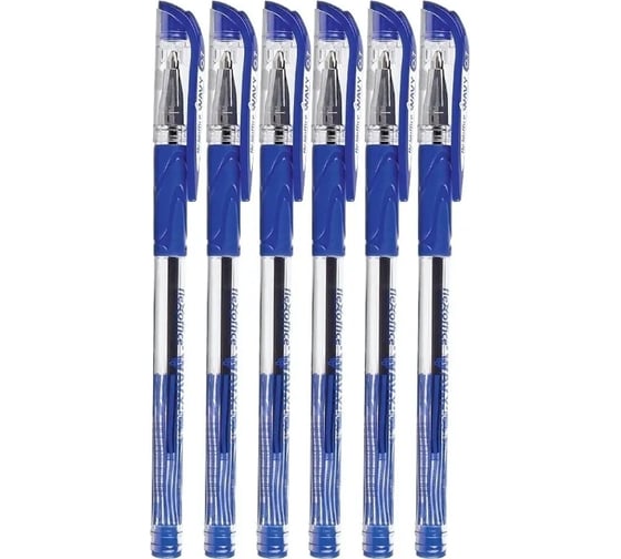Шариковая ручка Flexoffice wavy синяя, 6 шт. FO-045 WAVY BLUE/6B