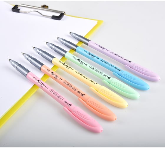 Шариковая ручка Flexoffice с масляными чернилами, maxxie, синяя, 6 шт. FO-GELB035 MIX BLUE/6B