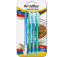 Шариковая ручка Flexoffice cyber синяя, 4 шт. FO-025/41-4B