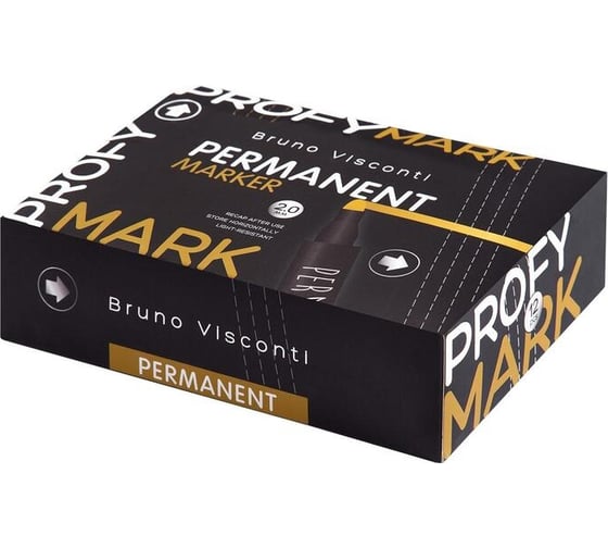 Перманентный маркер Bruno Visconti profymark, белый, 12 шт. 1797138