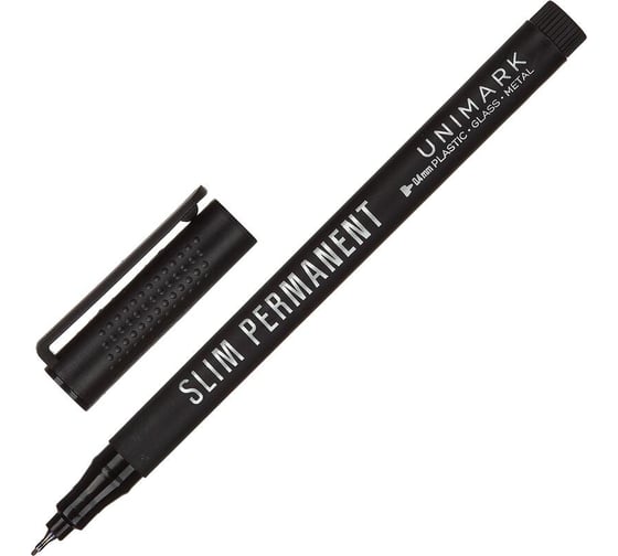Перманентный маркер Bruno Visconti для cd unimark slim черный, 12 шт. 1768832