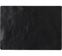 Коврик на стол Attache Selection 30x42 см, натуральная кожа, элегант, черный 1806336