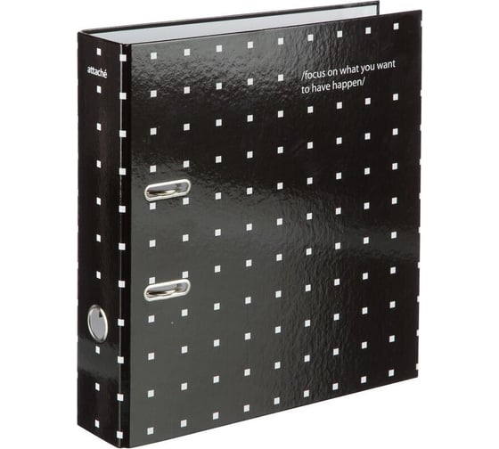 Папка-регистратор Attache Comfort А4, 75 мм, черная, лам. бум./лам. бум. 1733099